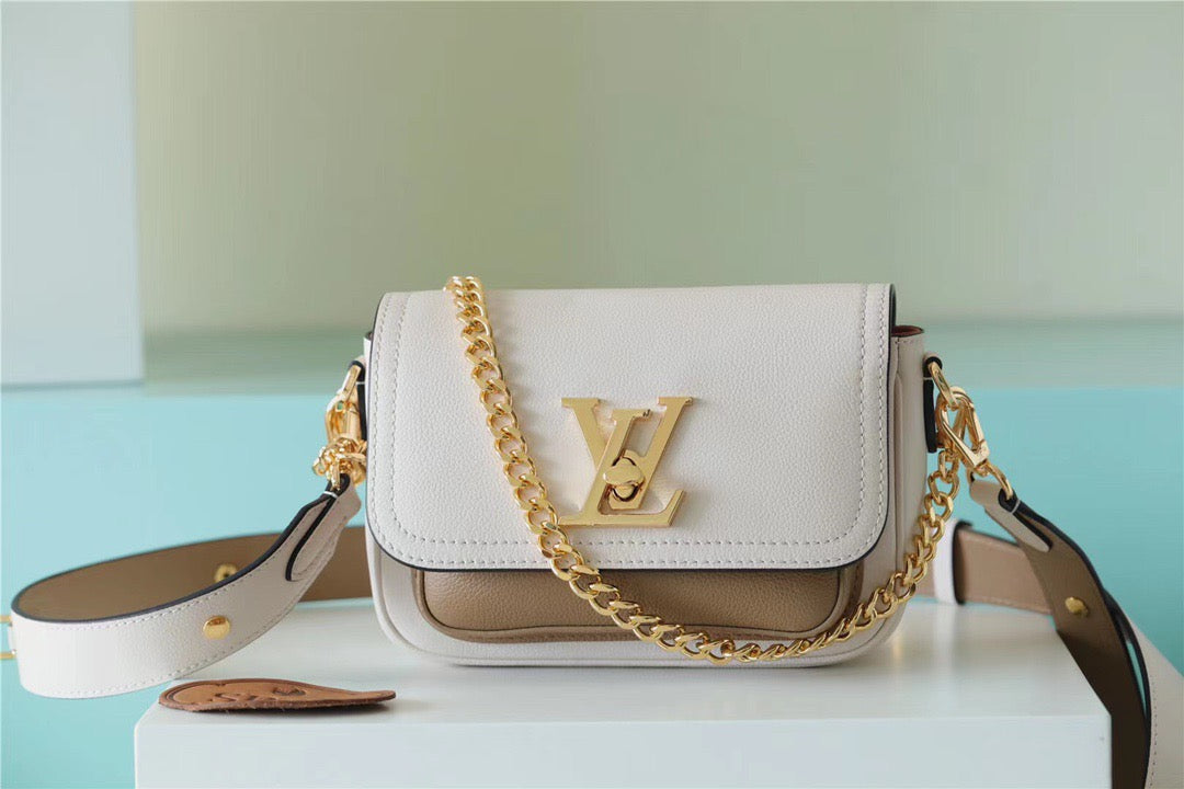 Top Quality Lockme Tender White For Women, Womens Handbags, Shoulder And Crossbody Bags 7.5in/19cm Top Quality