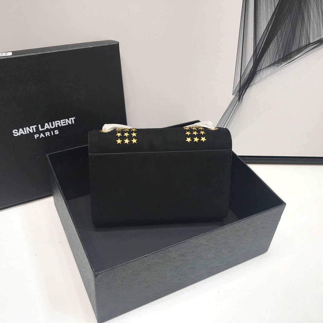 Top Quality Kate Small Chain Bag In Grain De Poudre Black For Women 7.8in/20cm YSL