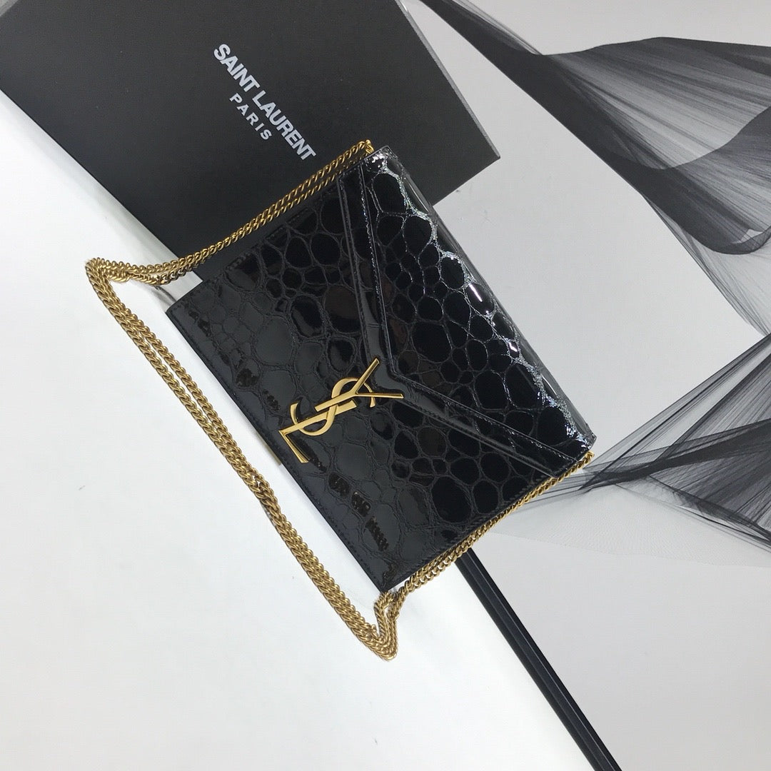 Top Quality Cassandra Small Crossbody Bag With Stone Print Black For Women 7.4in/19cm YSL