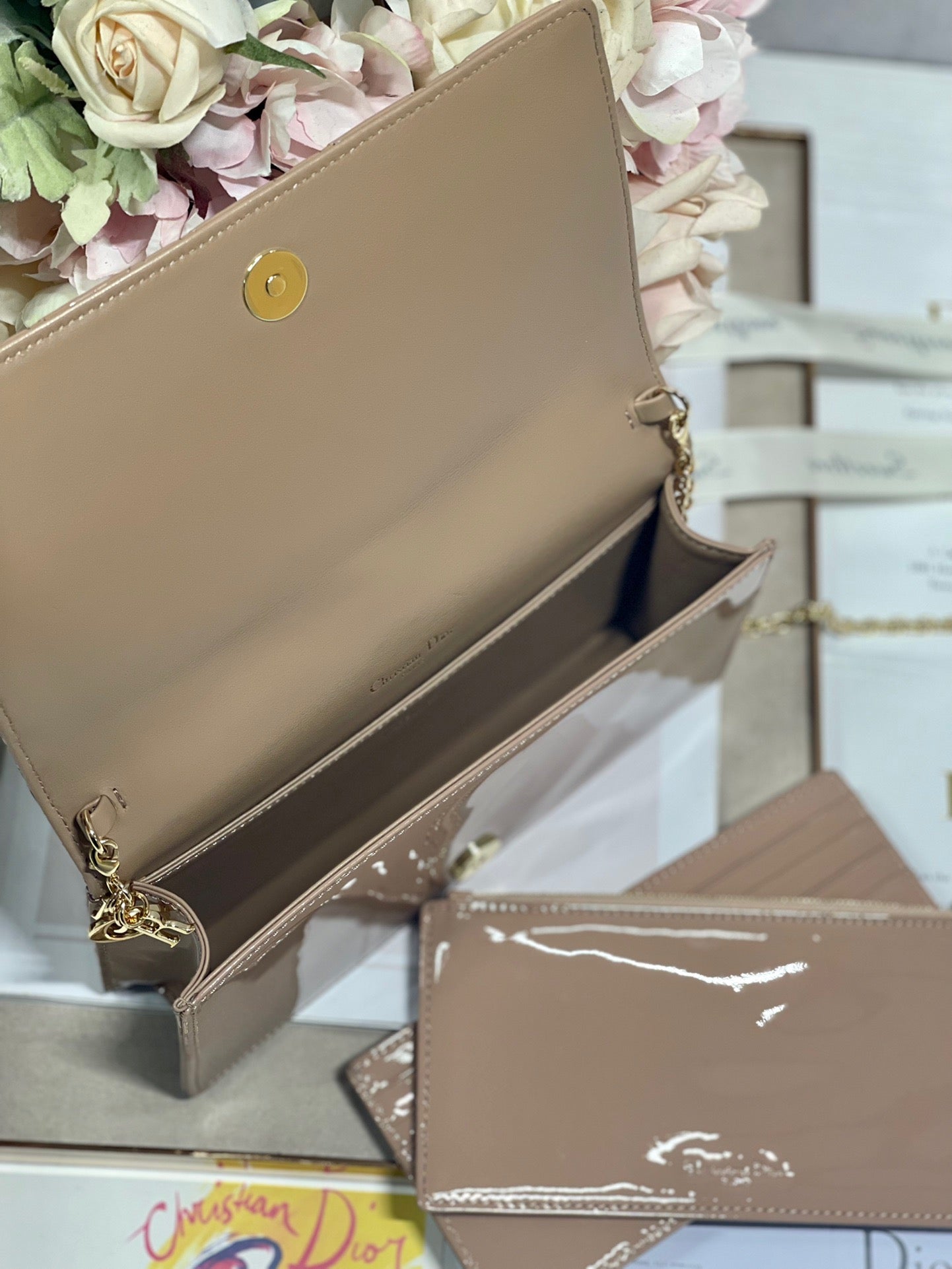 Top Quality Lady Pouch Beige, For Women, Womens Handbags 8.5in/21.5cm CD S0204OVRB_M45M