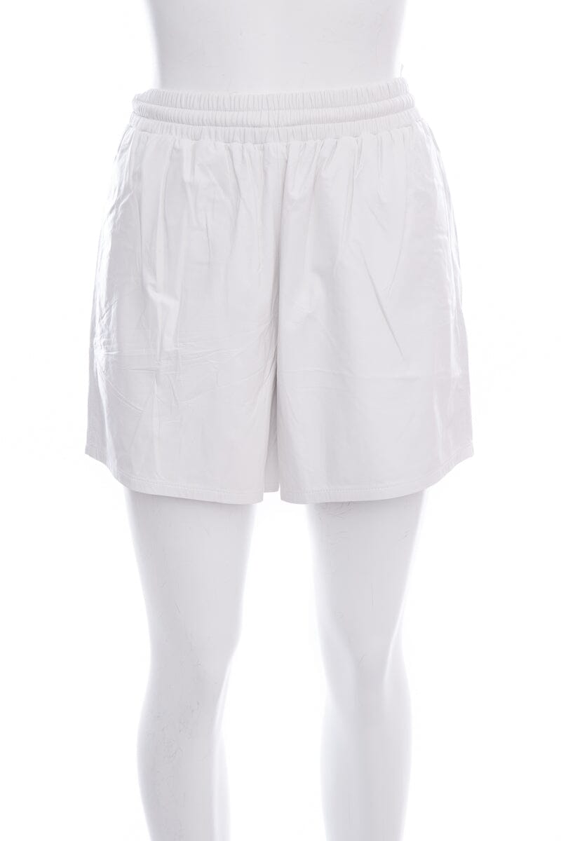 Prada White Leather Shorts SZ 38