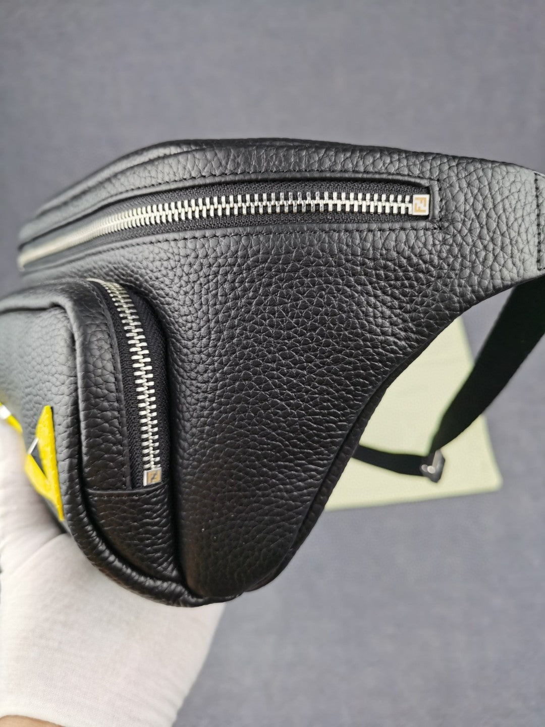 Top QualityTop Quality Little Monster Belt Bag Black/Yellow For Men, Men’s Bags 7.9in/20cm FF