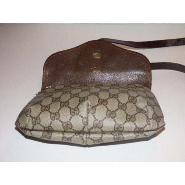 Gucci   Shades Of Brown Coated Canvas With Large G Logo Leather