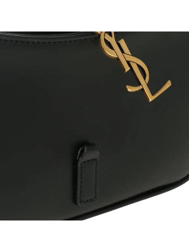 Luxury Saint Laurent Trending 2025 LE 5A 7 Small Smooth Leather Hobo Shoulder Bag Black
