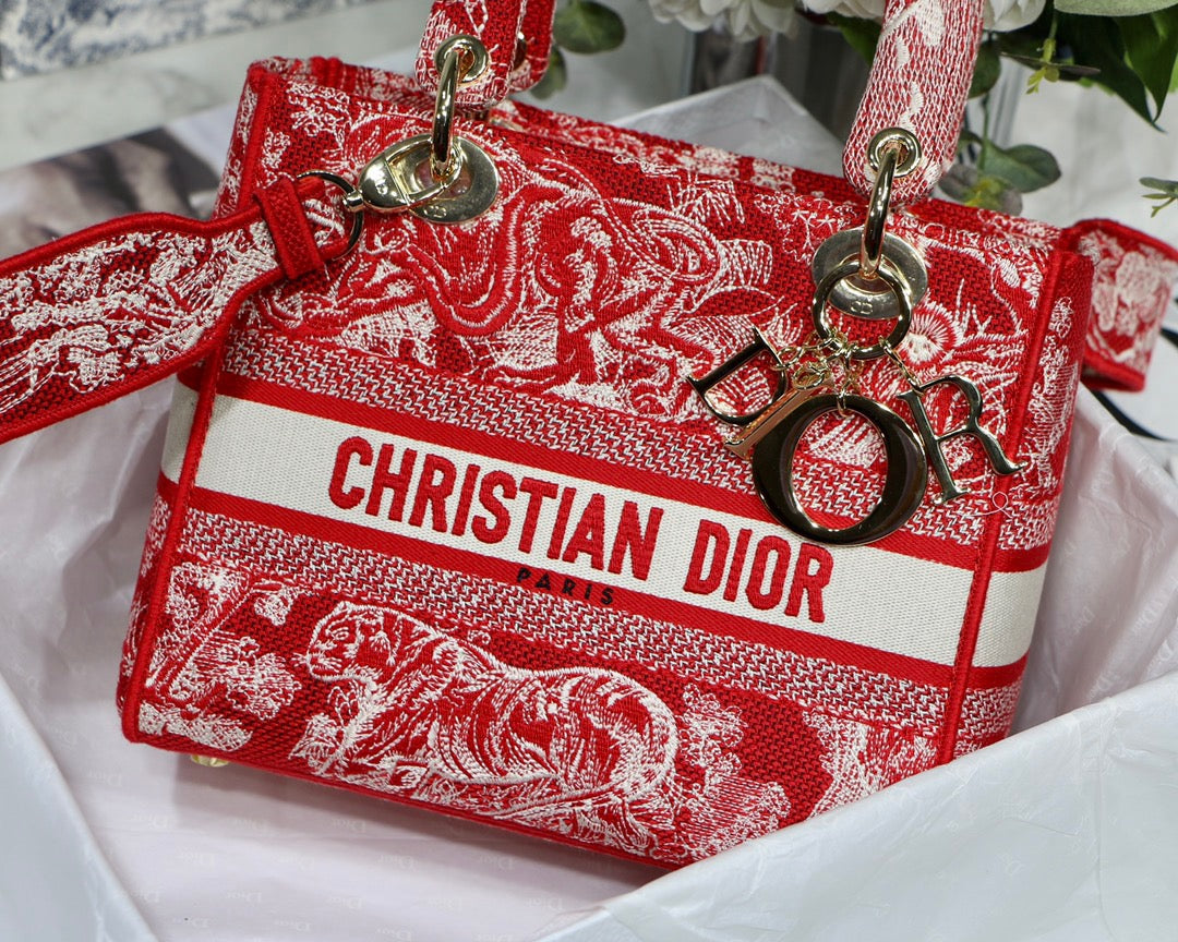 Top Quality MeTop Qualityum Lady D-Lite Bag Red, For Women, Womens Handbags 24cm/9.5in CD