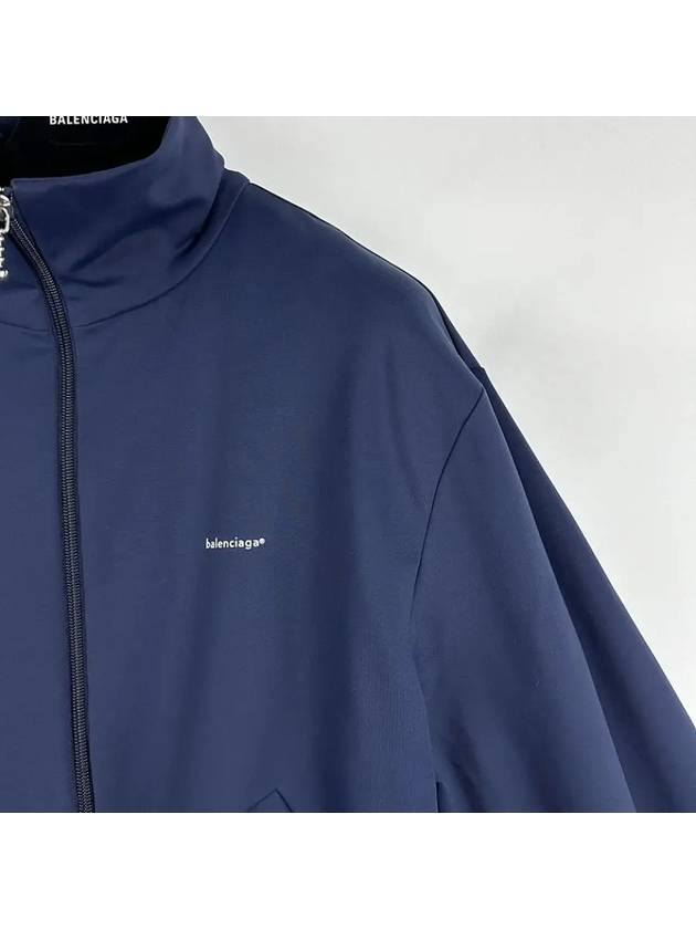 Luxury Balenciaga Trending 2025 Logo Zip-Up Jacket Navy