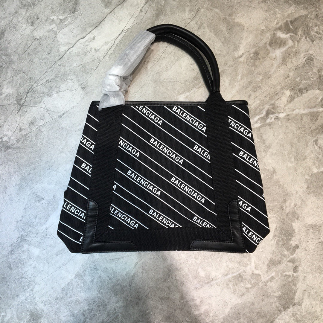 Top Quality Navy Small Cabas Tote Bag In Black, For Women,  Bags 18.5in/47cm
