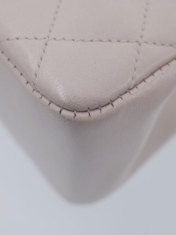 Chanel Mini Matelasse Chain Shoulder Bag White