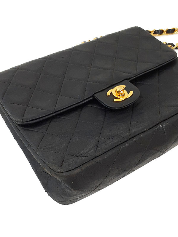 Chanel Matelasse Chain Shoulder Bag Black