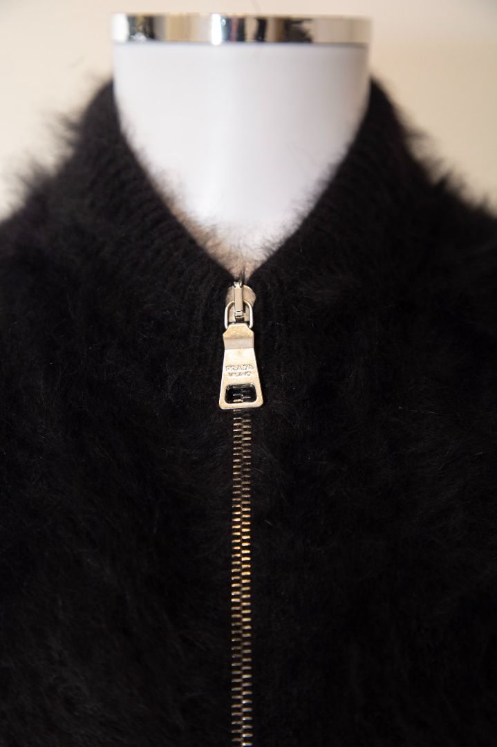 Prada S/S Angora Knit Gilet Black S