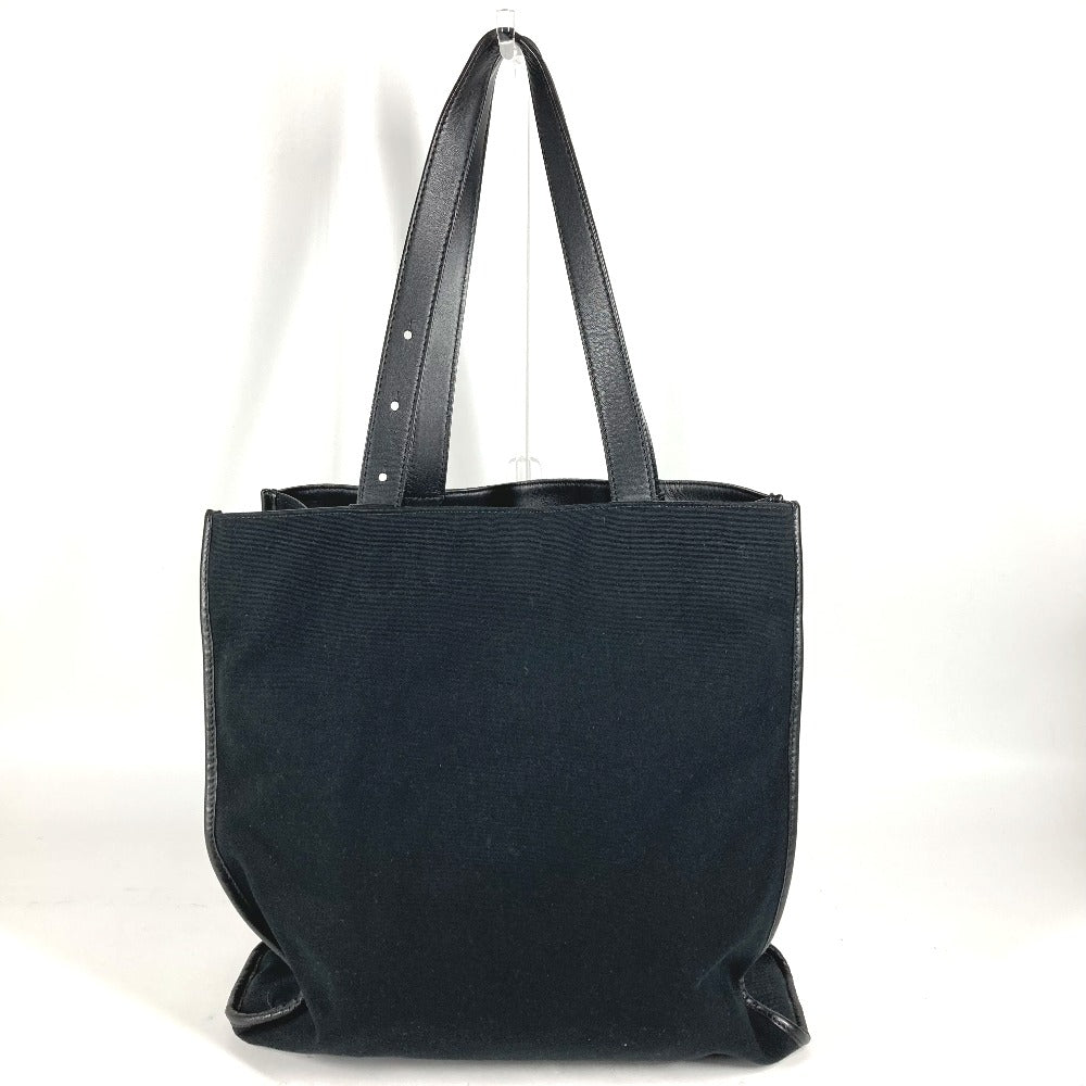 FENDI Tote Bag 7VA435 Canvas / leather black Vertical Shoulder Bag logo FF unisex(Unisex)