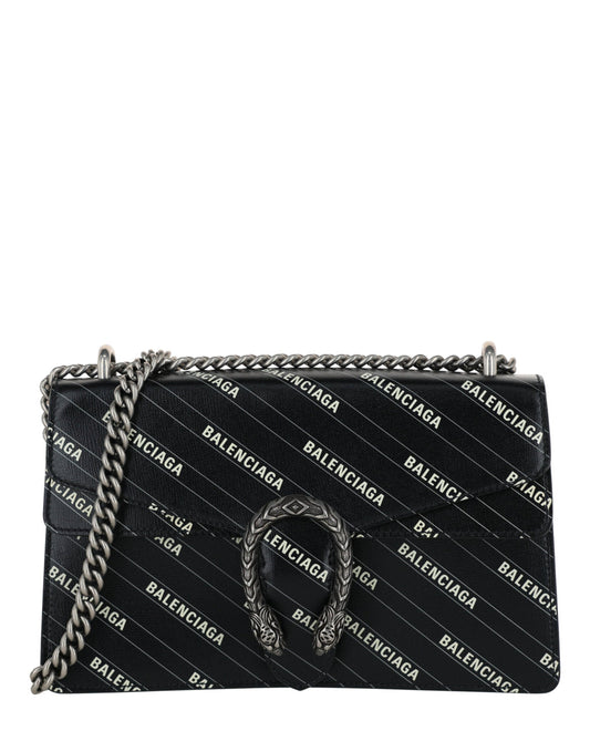 Gucci Womens  X Balenciaga Logo Print Dionysus Shoulder Bag
