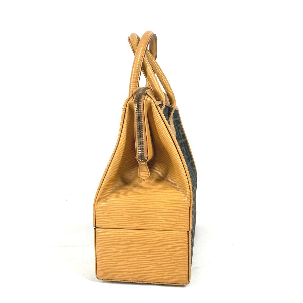 FENDI Handbag Canvas / leather Brown   Zucca logo Women