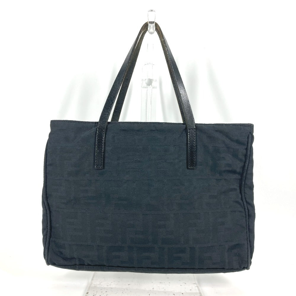 FENDI Tote Bag Nylon, Leather black   Zucca Women