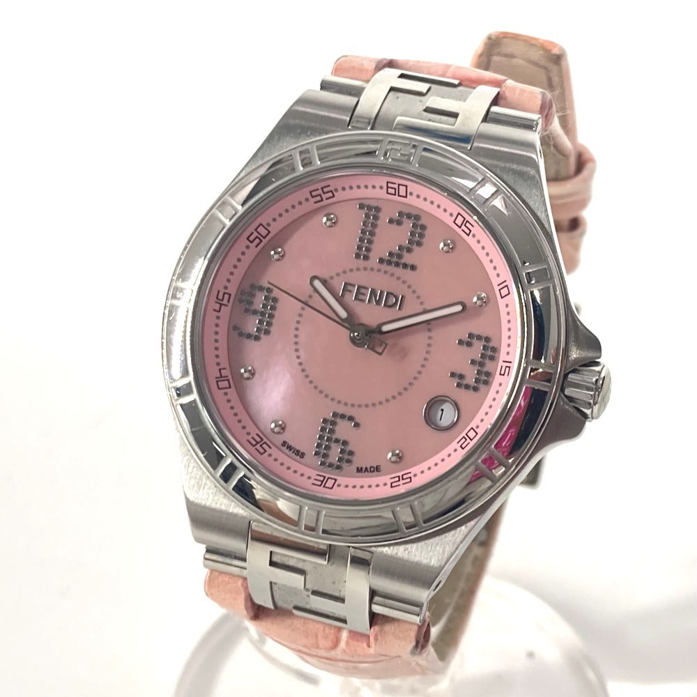 FENDI Watches Quartz 4600M leather pink high speed pink dial