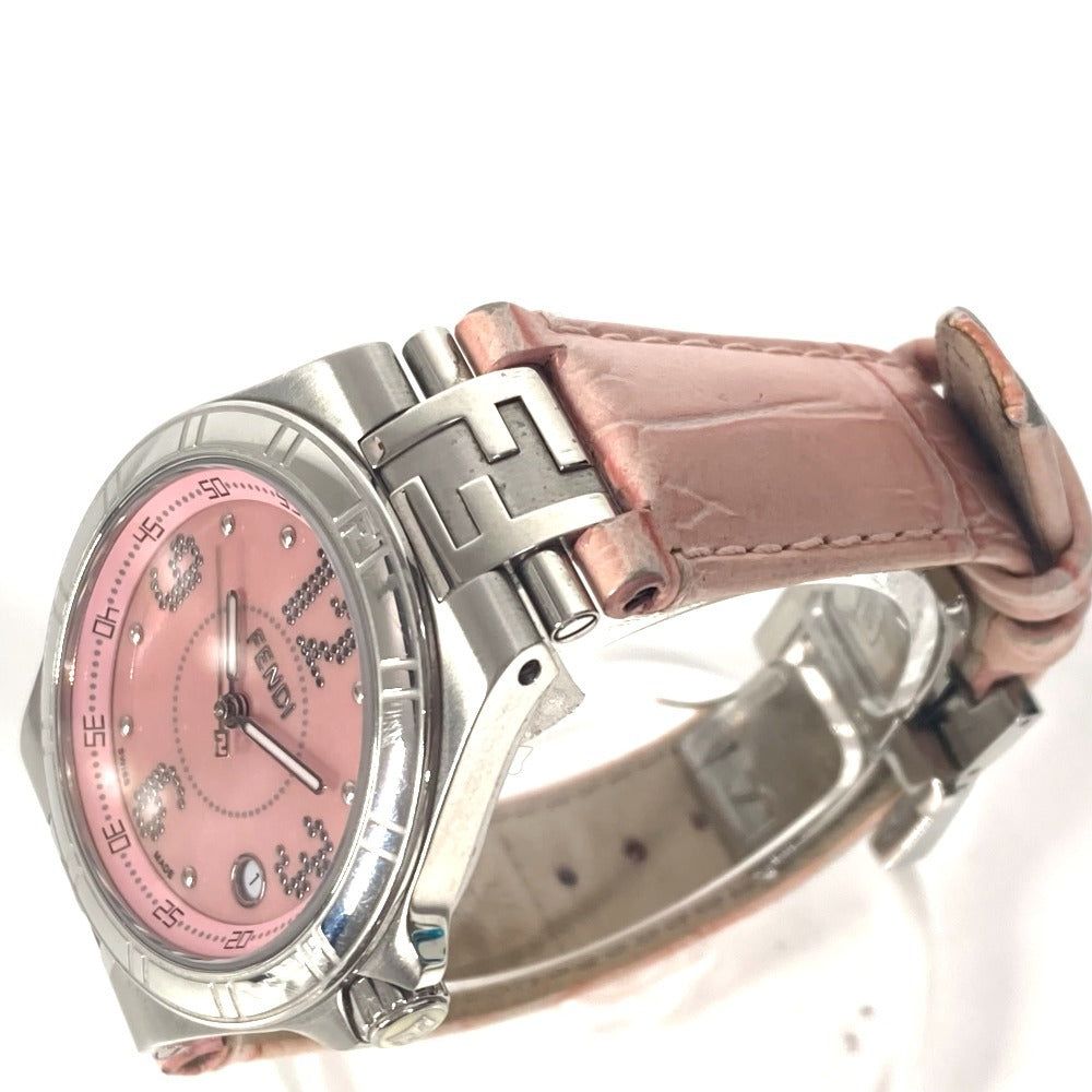 FENDI Watches Quartz 4600M leather pink high speed pink dial