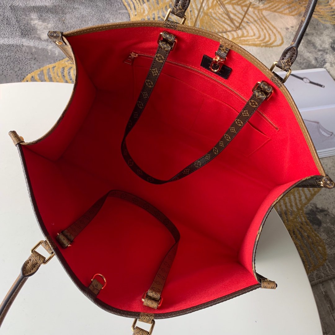 Top Quality OnTheGo MM Monogram And Monogram Reverse Canvas For Women,  Shoulder Bags 13.8in/35cm Top Quality M45321