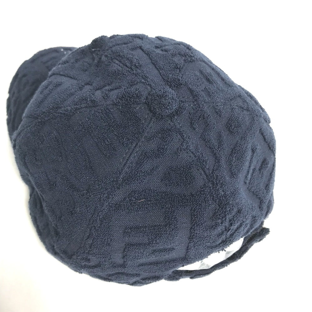 FENDI cap FXQ768 cotton Navy Zucca Pile