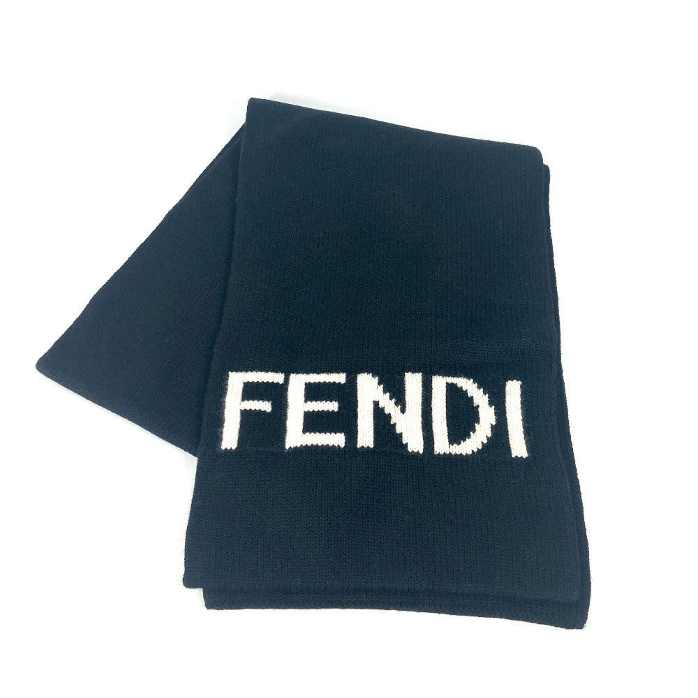 FENDI Scarf wool black logo