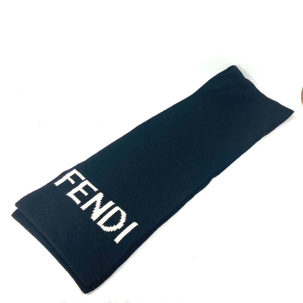 FENDI Scarf wool black logo