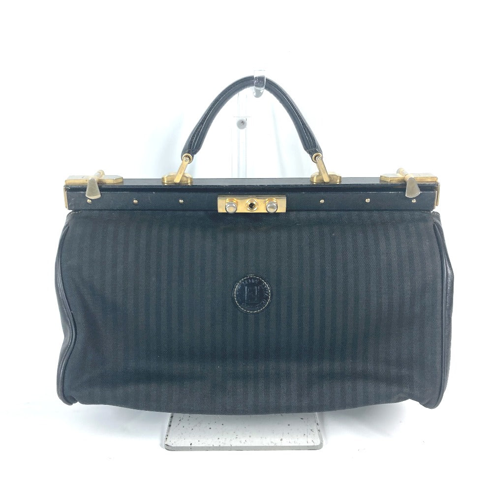 FENDI Handbag Leather / PVC black   Doctor Bag Pecan Women