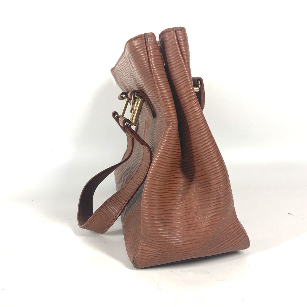 FENDI Handbag leather Brown   FF logo Women