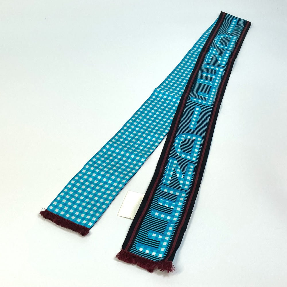 FENDI scarf silk Blue type Rappy logo Women