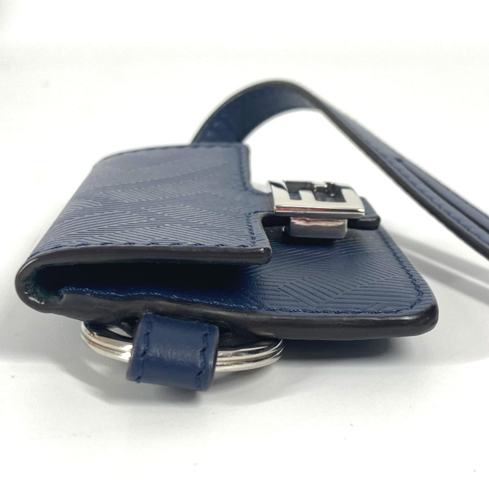 FENDI charm leather Navy Bucket type Bag type Women