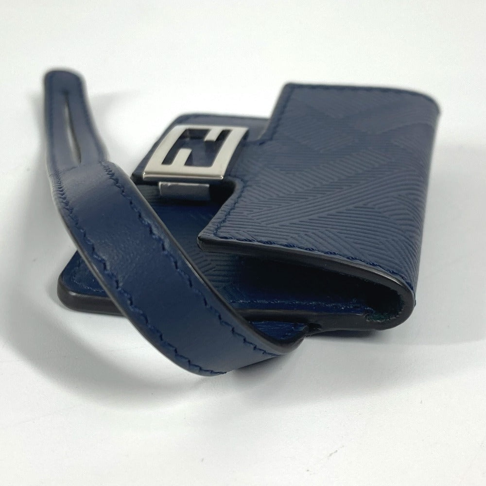 FENDI charm leather Navy Bucket type Bag type Women