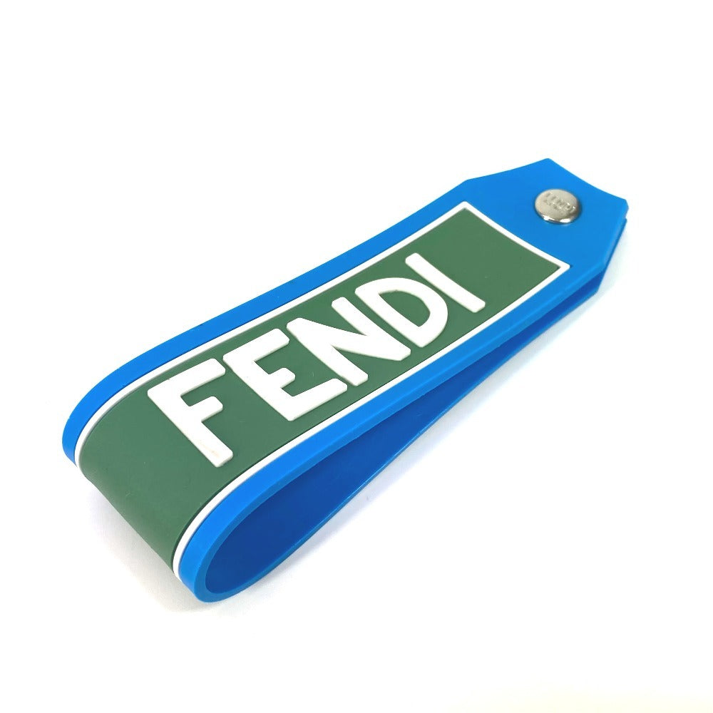 FENDI key ring rubber multicolor Logo Carabiner included unisex(Unisex)