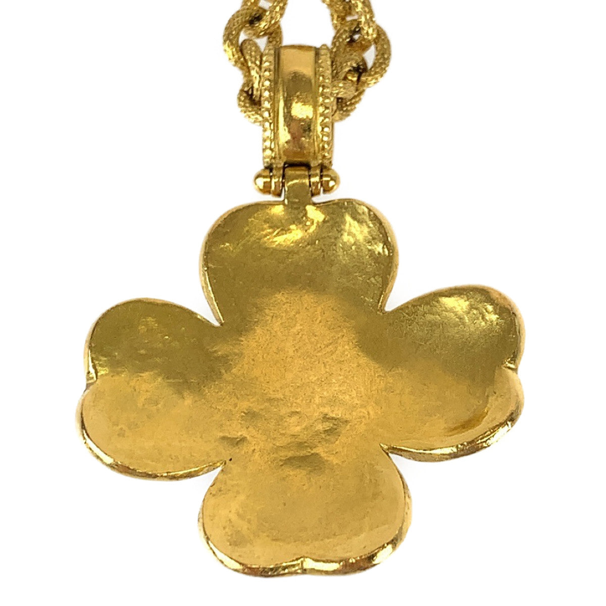 Chanel Gripoix Coco Mark Stone Gold-Plated Necklace