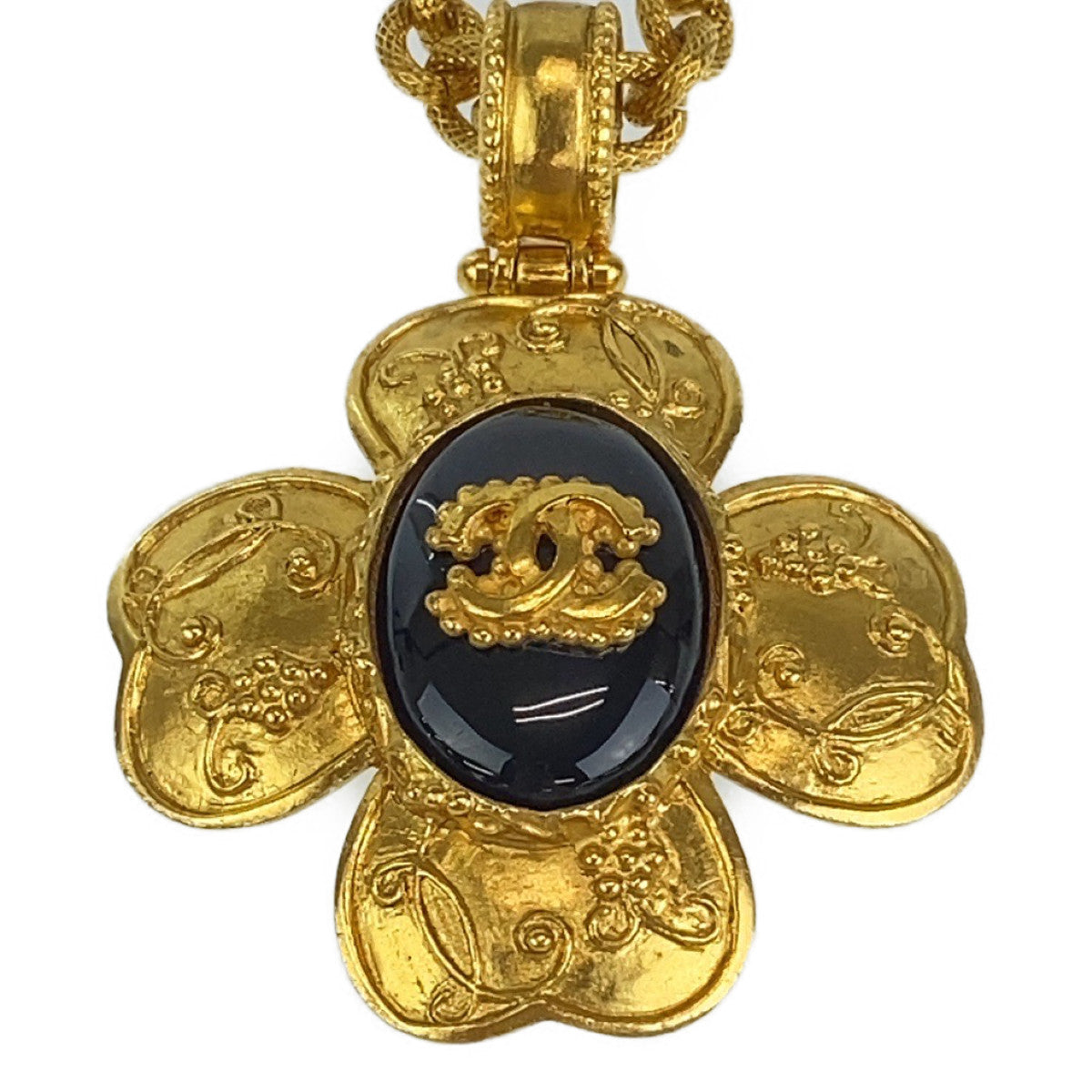 Chanel Coco Mark Gripoix Natural Stone Necklace