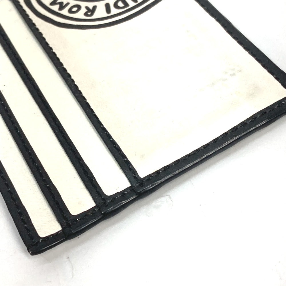 FENDI Card Case 7M0164 leather white Joshua Vides Collaboration logo mens