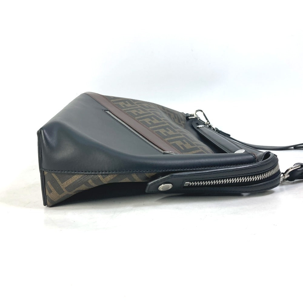 FENDI Handbag 8BH253 PVC Brown Zucca Briefcase mens