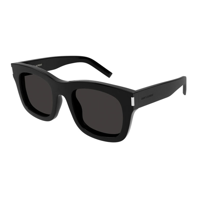 Saint Laurent Sunglasses Rectangle Full Rim, Havana Frame and Black Lens SL650MONCEAU003