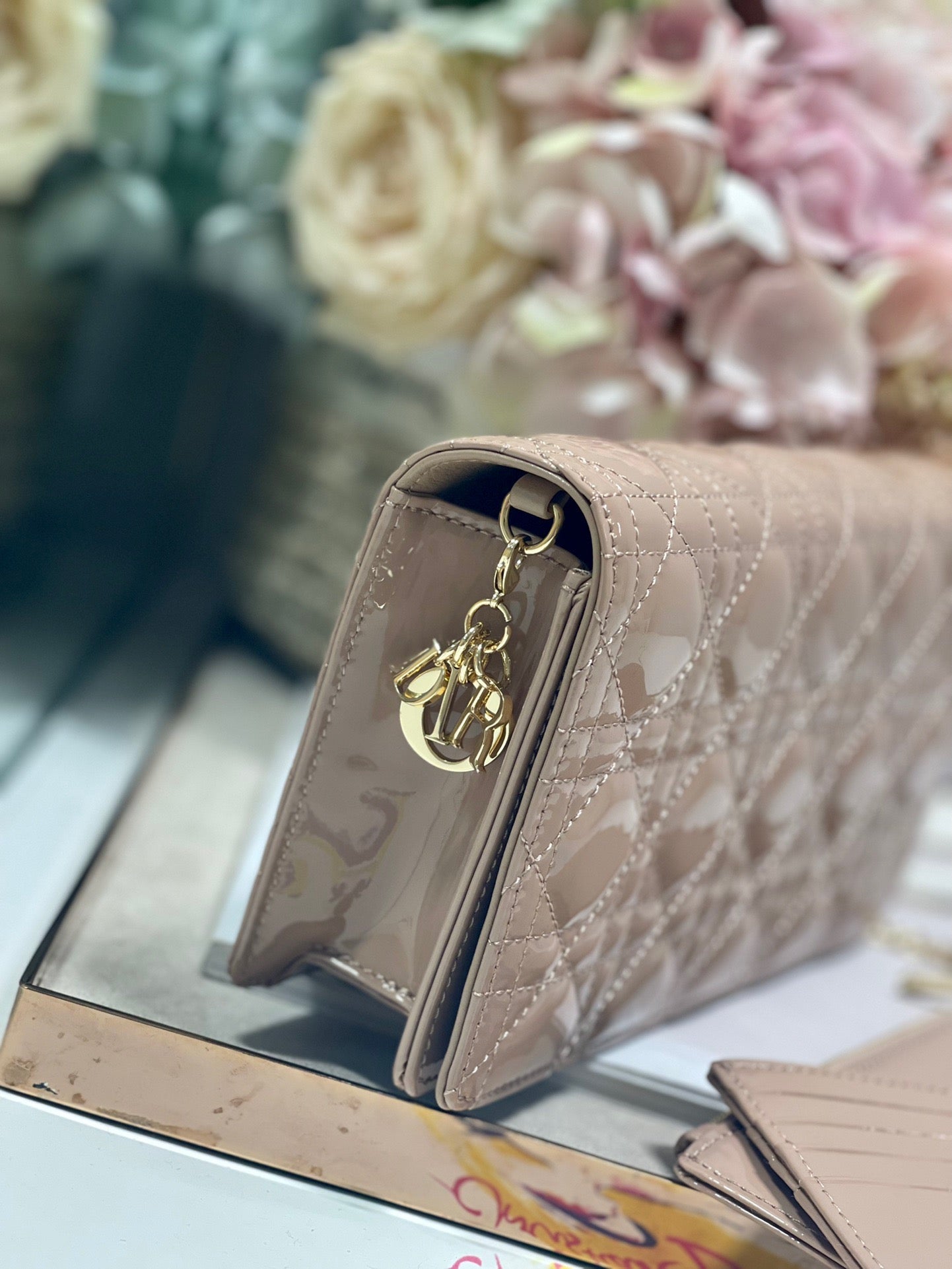 Top Quality Lady Pouch Beige, For Women, Womens Handbags 8.5in/21.5cm CD S0204OVRB_M45M