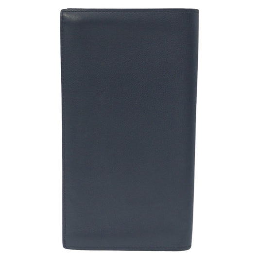 HERMES Bill Compartment leather Black black Bill Compartment Bifold Wallet Citizen twill mens  d