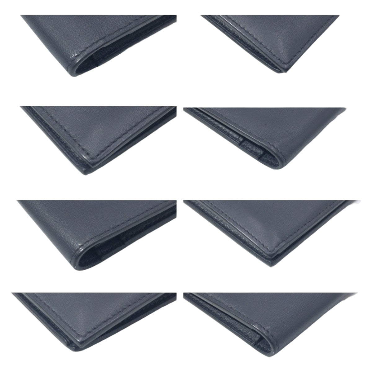 HERMES Bill Compartment leather Black black Bill Compartment Bifold Wallet Citizen twill mens  d