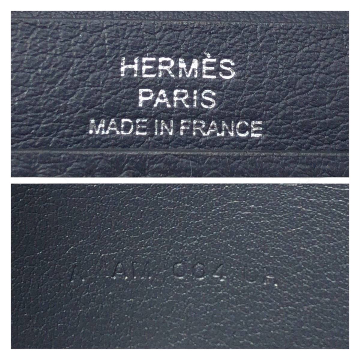 HERMES Bill Compartment leather Black black Bill Compartment Bifold Wallet Citizen twill mens  d