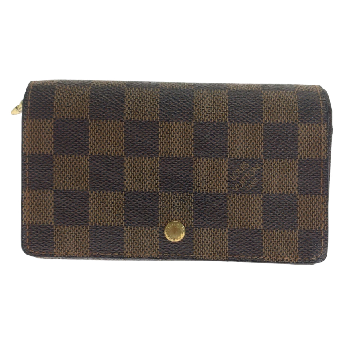 LOUIS VUITTON Bifold Wallet N61730 PVC Brown Gold Metal Folding wallet Compact wallet Damier L-Zip Portonet Bie Tresol Women  d