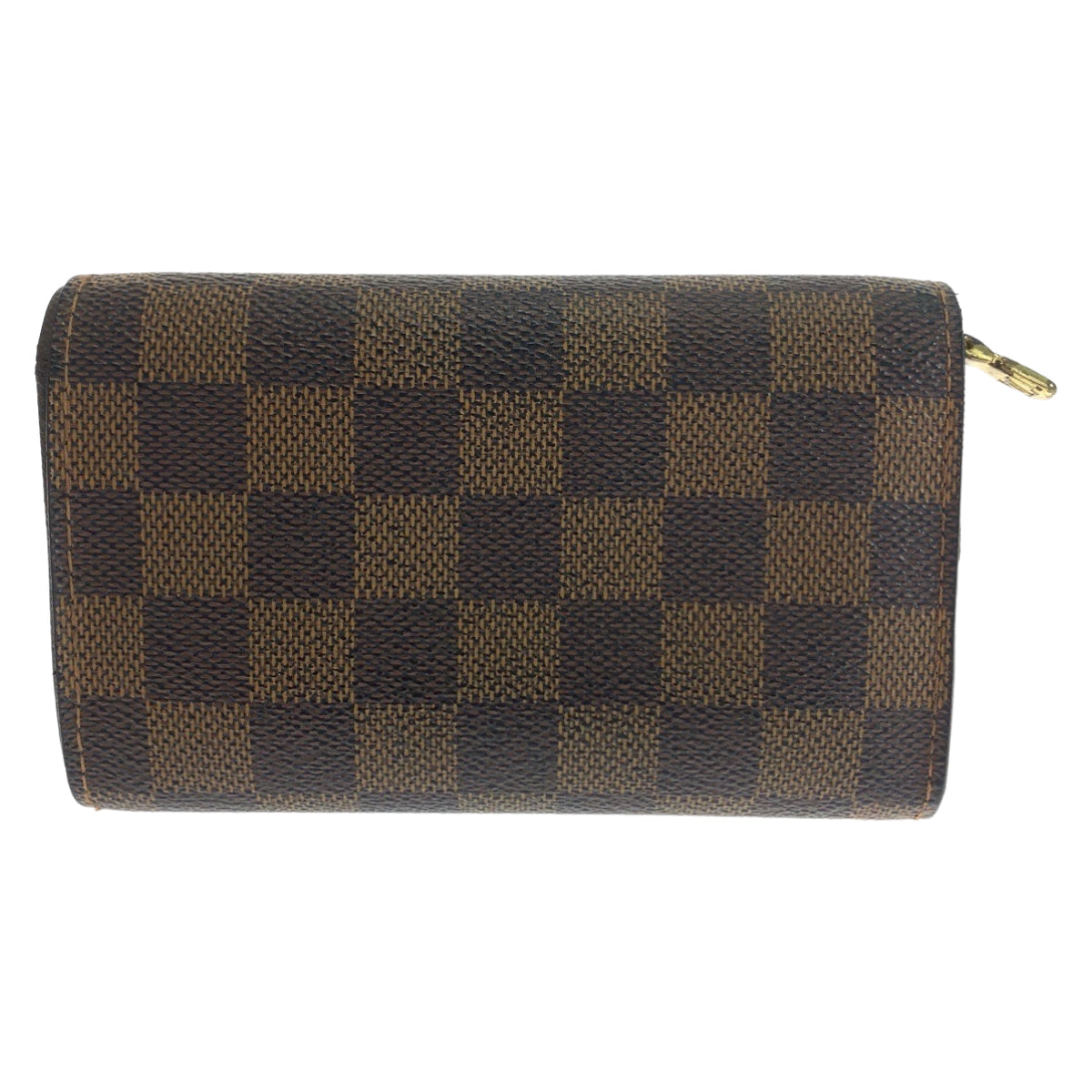 LOUIS VUITTON Bifold Wallet N61730 PVC Brown Gold Metal Folding wallet Compact wallet Damier L-Zip Portonet Bie Tresol Women  d
