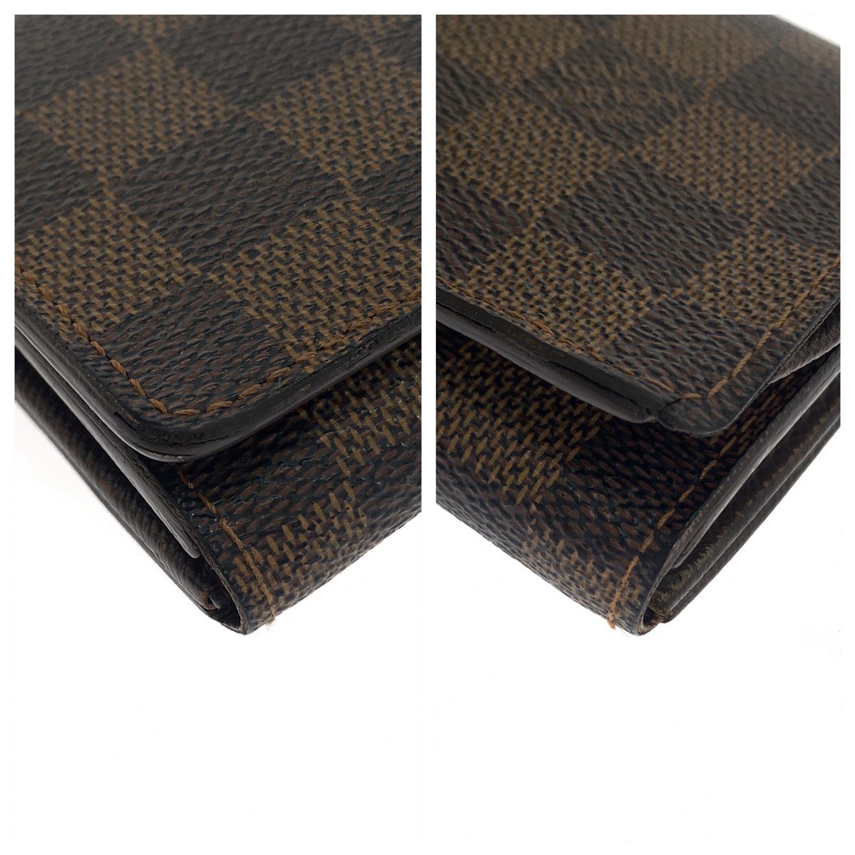 LOUIS VUITTON Bifold Wallet N61730 PVC Brown Gold Metal Folding wallet Compact wallet Damier L-Zip Portonet Bie Tresol Women  d