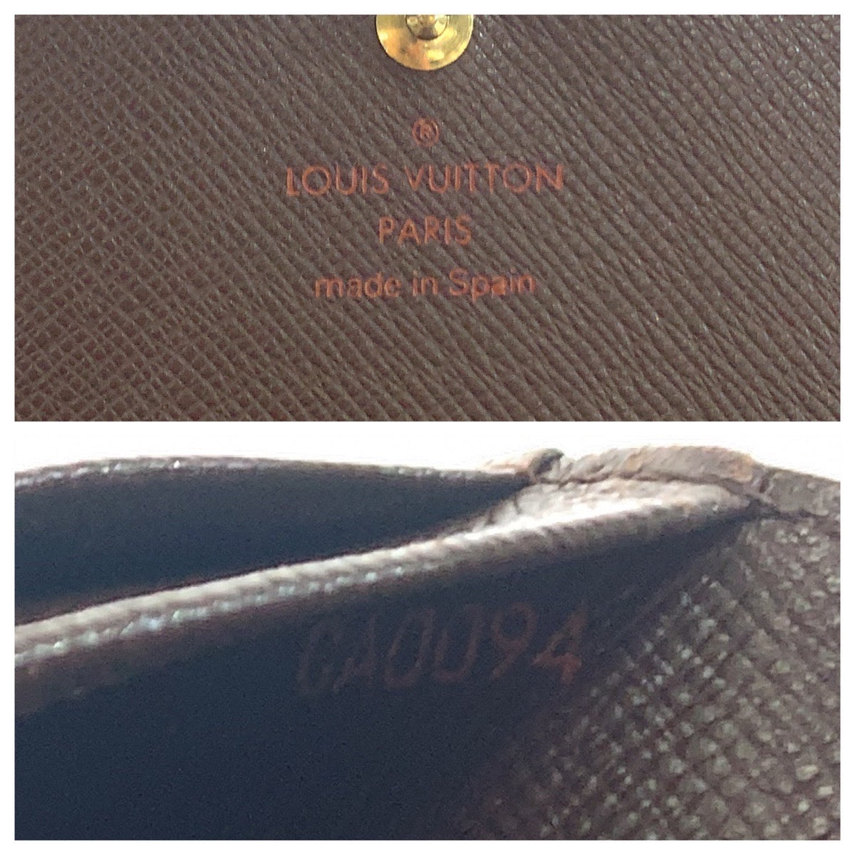 LOUIS VUITTON Bifold Wallet N61730 PVC Brown Gold Metal Folding wallet Compact wallet Damier L-Zip Portonet Bie Tresol Women  d