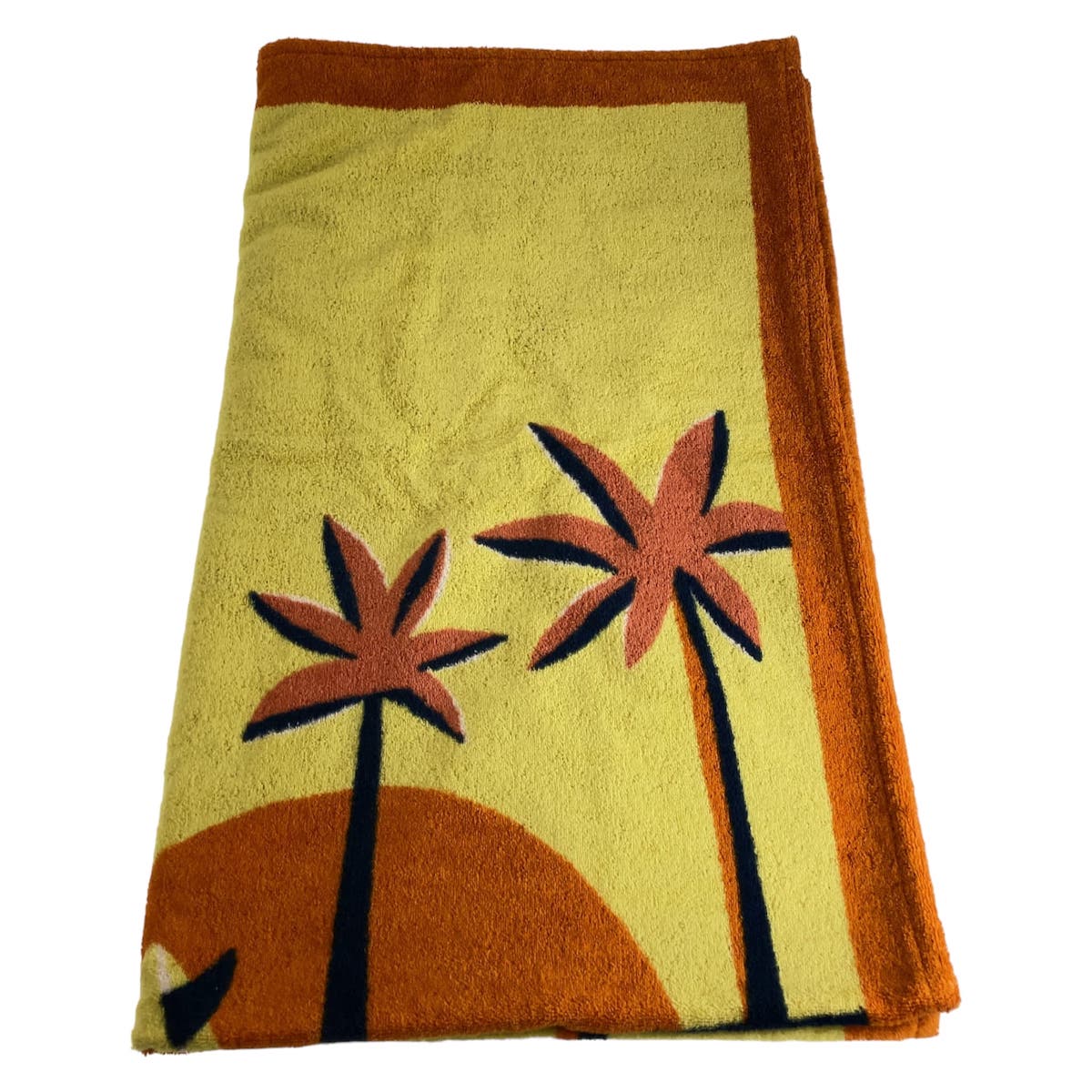HERMES towel cotton Orange multicolor Beach towel Aprs La Vague Beach towel Women  d