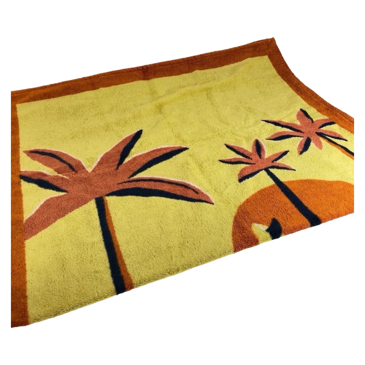 HERMES towel cotton Orange multicolor Beach towel Aprs La Vague Beach towel Women  d