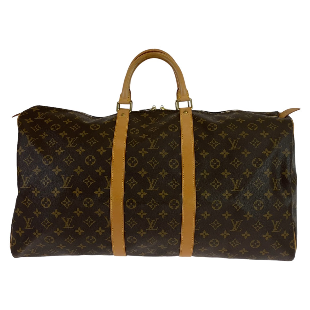 LOUIS VUITTON Boston Duffel bag M41424 PVC Brown Gold Metal Boston Duffel bag unisex Monogram Keepall 55 mens  d