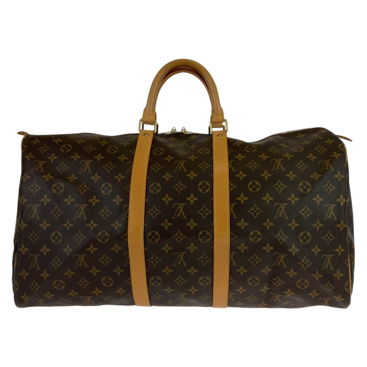 LOUIS VUITTON Boston Duffel bag M41424 PVC Brown Gold Metal Boston Duffel bag unisex Monogram Keepall 55 mens  d