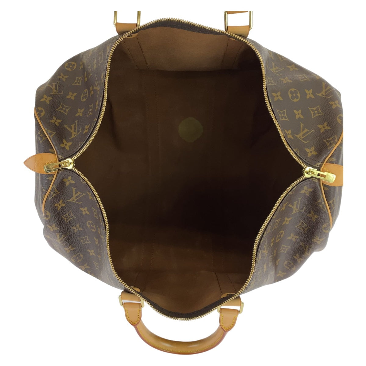 LOUIS VUITTON Boston Duffel bag M41424 PVC Brown Gold Metal Boston Duffel bag unisex Monogram Keepall 55 mens  d