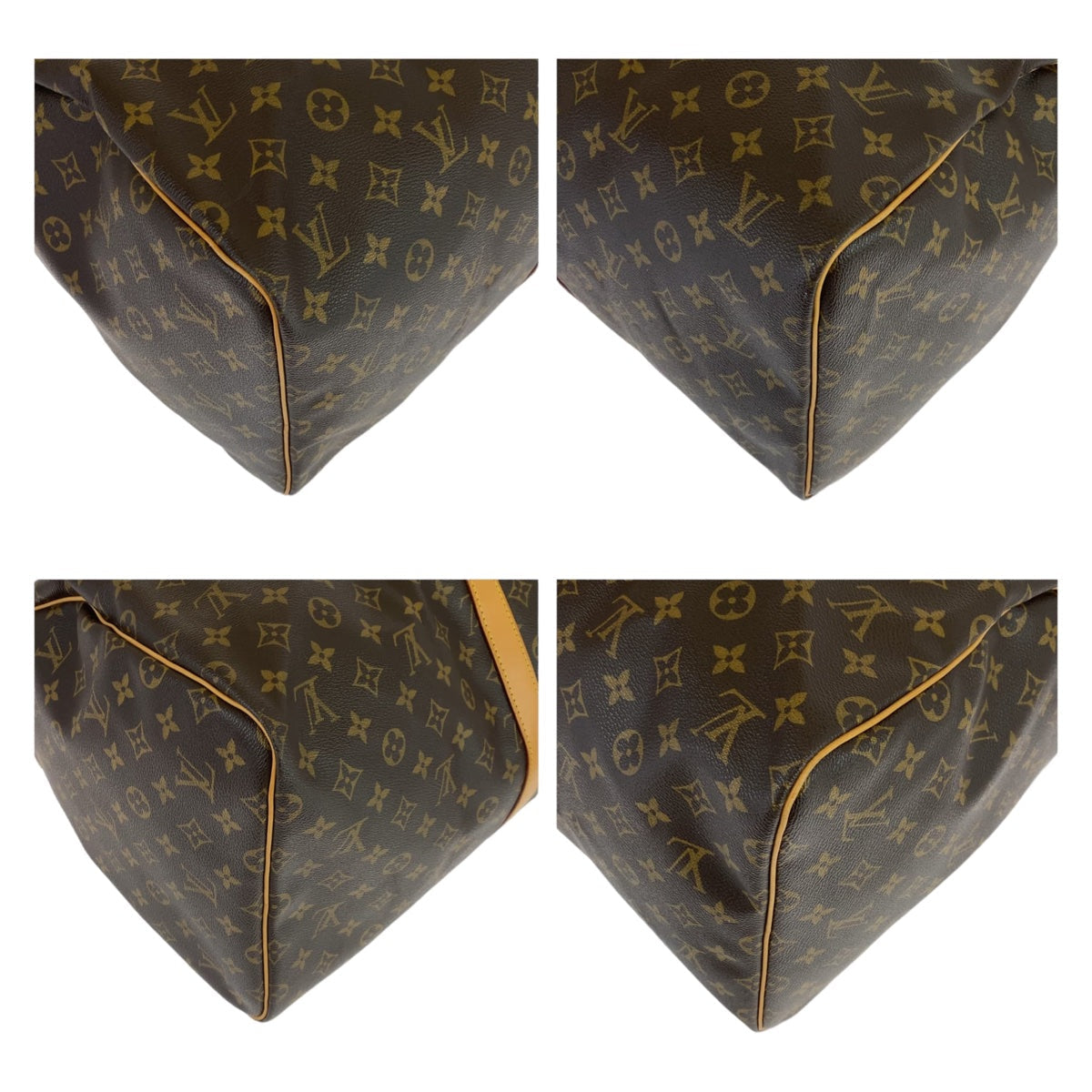 LOUIS VUITTON Boston Duffel bag M41424 PVC Brown Gold Metal Boston Duffel bag unisex Monogram Keepall 55 mens  d