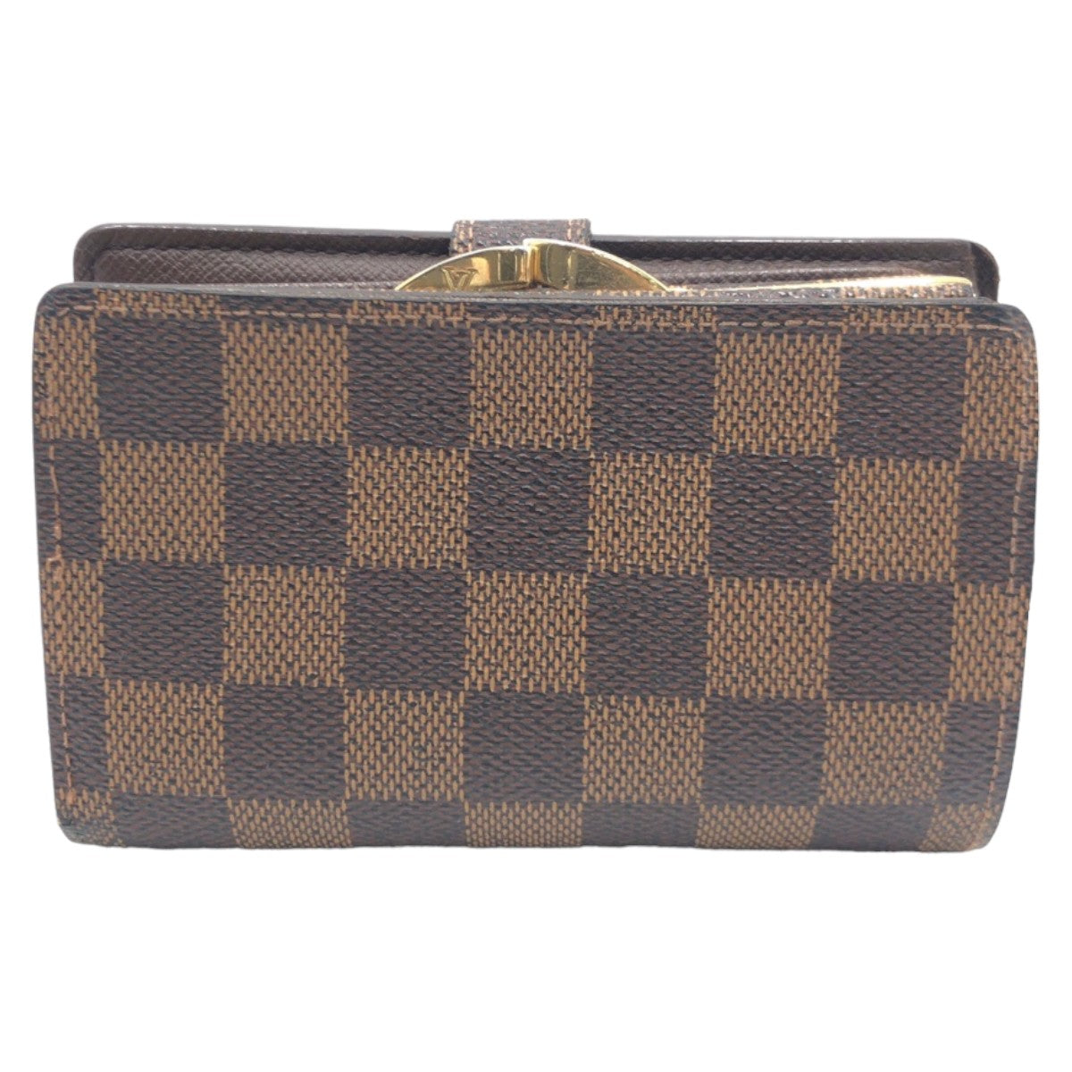 LOUIS VUITTON Bifold Wallet N61664 PVC Brown Gold Metal Purse Folding Wallet Compact Wallet Damier Portonet Bie Vienova Women  d